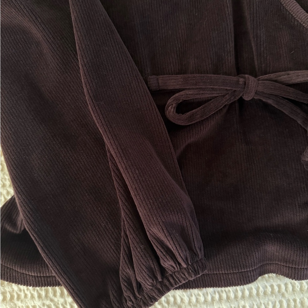 Madewell Deep Purple Ribbed Top - Picture 2 of 6